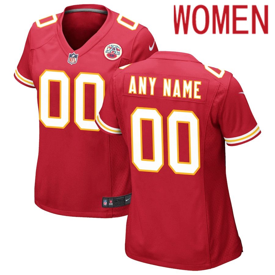 Women Kansas City Chiefs Nike Red Custom Game NFL Jersey